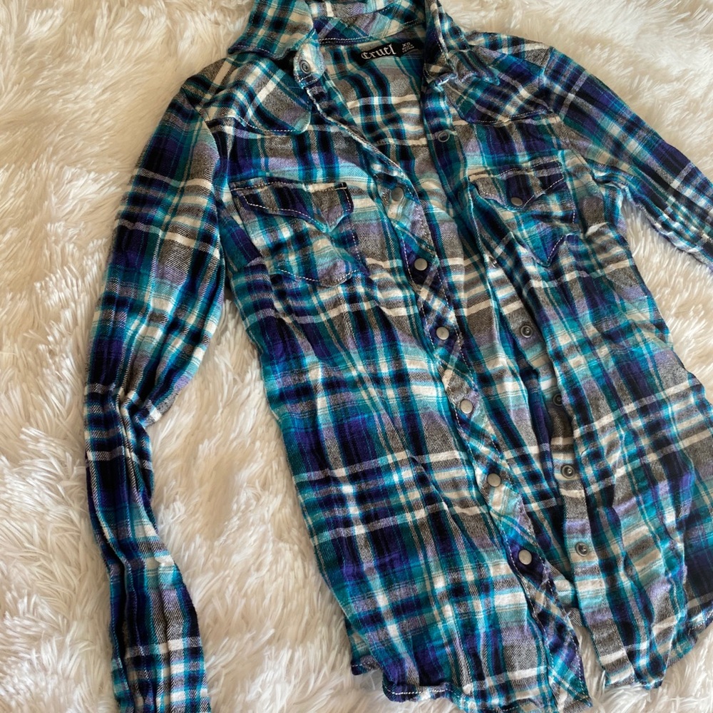 Cruel Girl flannel button down